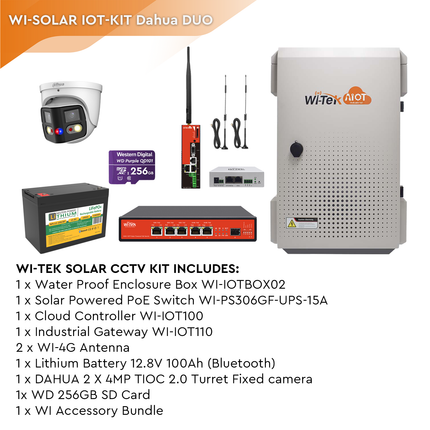 Dahua WI-SOLAR IOT-KIT DUO Wi-Solar IOT Box Kit with Duo Camera