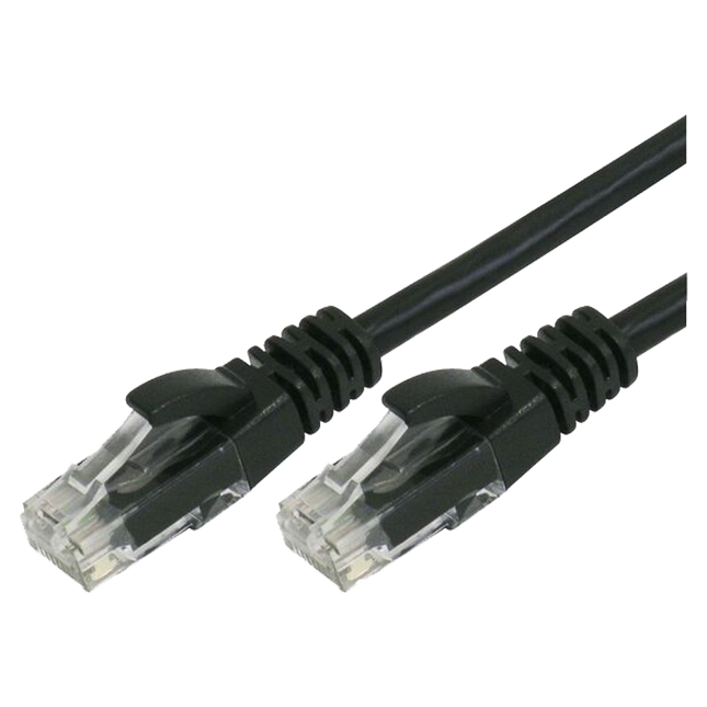 Generic AC-CAT6-0.25M_BLACK 0.25M CAT6 Patch Cable Black