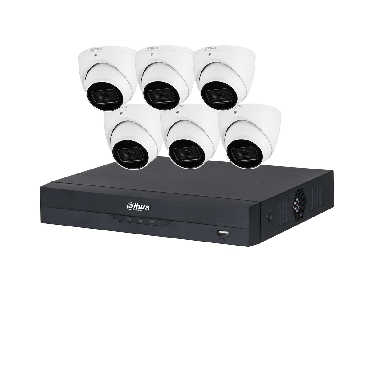 Dahua WizSense 6 Camera Kit: 6x 8MP 3X66 Turret, 8Ch AI NVR - K8086T