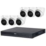 Dahua 8-Channel Security Kit: 16MP WizSense AI NVR, 6 X 5MP Lite Turret, Starlight, SMD