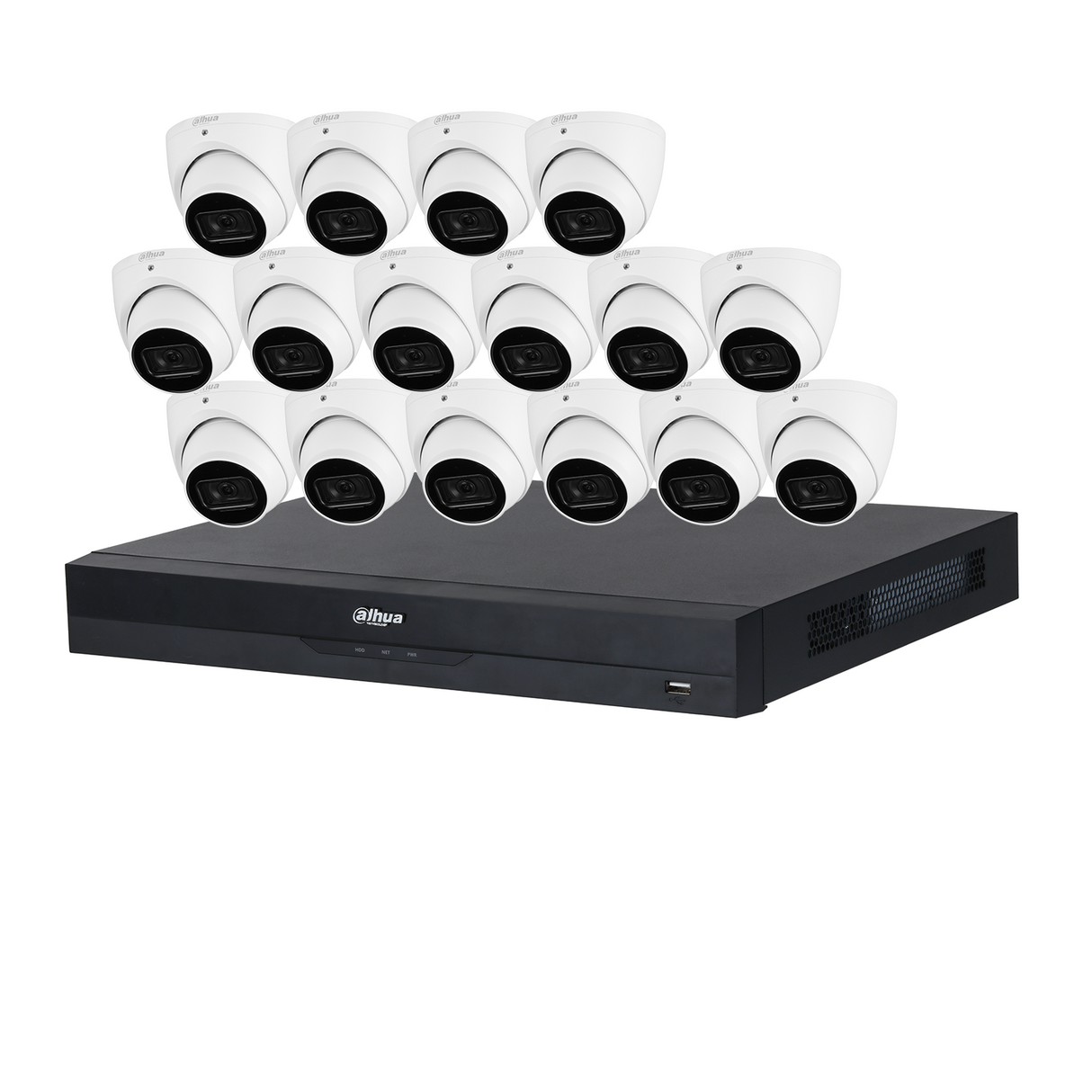 Dahua WizSense 16 Camera Kit: 16x 6MP 3X66 Turret, 16Ch AI NVR - K61616T