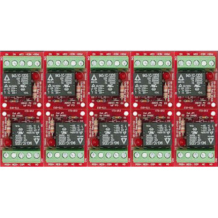 Watchguard 12/24VDC 10-Pack Relay Module (One 7A SPDT Relay)