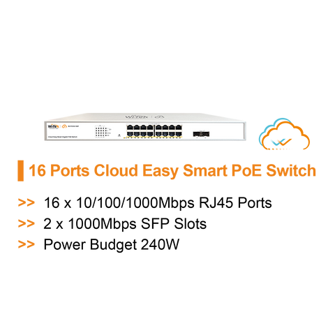 Wi-Tek WI-PCES318GF V2 Cloud Easy Smart 16 Ports PoE Switch