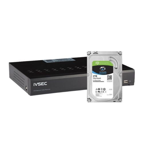 IVSEC LX-Series 8 Channel Network Video Recorder 8MP - IVNR008XA-2TB