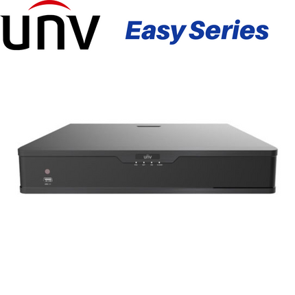 Uniview 32CH Network Video Recorder: Upto 12MP, 320MBPS INPUT, 4- SATA HDD, Easy Series - NVR304-32E2-P16