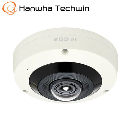 Hanwha Wisenet 6MP Outdoor Fisheye Camera, H.265, WDR, 15m IR, IP66, 1.6mm - HAN-XNF-8010RV