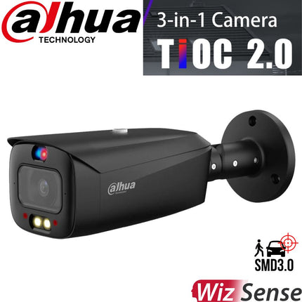 Dahua Security Camera: 8MP Bullet, 2.8mm, WizSense, TIOC 2.0 - DH-IPC-HFW3849T1P-AS-PV-S3-BLK