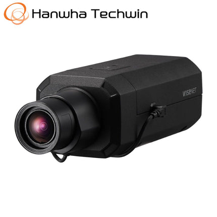 Hanwha Wisenet 8MP AI Indoor Box Camera with LPR, WDR, IP67, No Lens - HAN-PNB-A9001LP