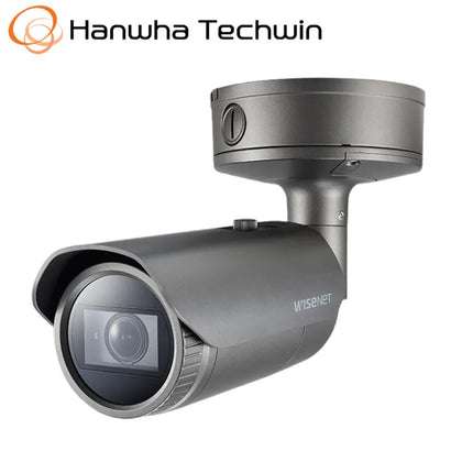 Hanwha Wisenet 4K Outdoor Bullet Camera, H.265, 30fps, WDR, IR, IP67 2.8-8.4mm - HAN-XNO-9082R