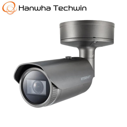 Hanwha Wisenet 2MP AI Outdoor Bullet Camera, H.265, 120fps, WDR, IR, IK10, IP67, 4.4-9.3mm - HAN-PNO-A6081R