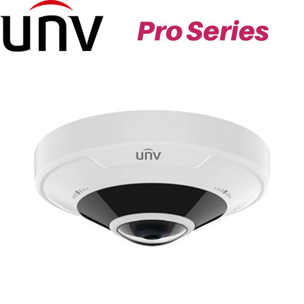 Uniview Security Camera: 12MP Ultra HD Infrared Vandal-resistant Fisheye Fixed Dome Camera - IPC86CEB-AF18KC-I0