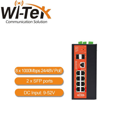 Wi-Tek Boost Voltage PoE Switch - WI-PMS310GF-Alien-I V2