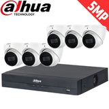 Dahua 8-Channel Security Kit: 16MP WizSense AI NVR, 6 X 5MP Lite Turret, Starlight, SMD