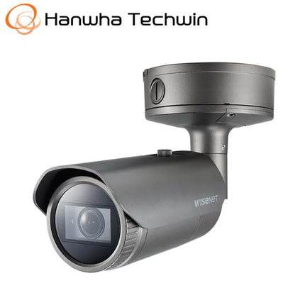 Hanwha Wisenet 6MP Outdoor Bullet Camera, H.265, 30fps, WDR, IR, IP67 2.8-8.4mm - HAN-XNO-8082R