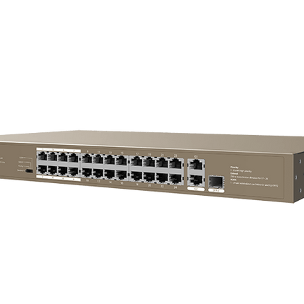 F1126P-24-250W  24FE+2GE/1SFP Unmanaged Switch With 24-Port PoE-IP-COM-World Wide Wireless