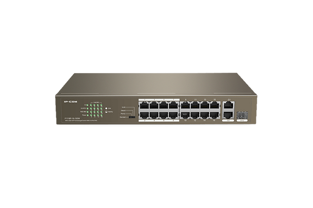 F1118P-16-150W 16FE+2GE/1SFP Unmanaged Switch With 16-Port PoE-IP-COM-World Wide Wireless