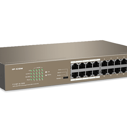 F1118P-16-150W 16FE+2GE/1SFP Unmanaged Switch With 16-Port PoE-IP-COM-World Wide Wireless