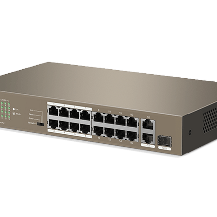 F1118P-16-150W 16FE+2GE/1SFP Unmanaged Switch With 16-Port PoE-IP-COM-World Wide Wireless