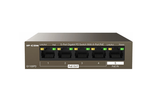 G1105PD 5-Port Gigabit PD Switch With 4-Port PoE-IP-COM-World Wide Wireless