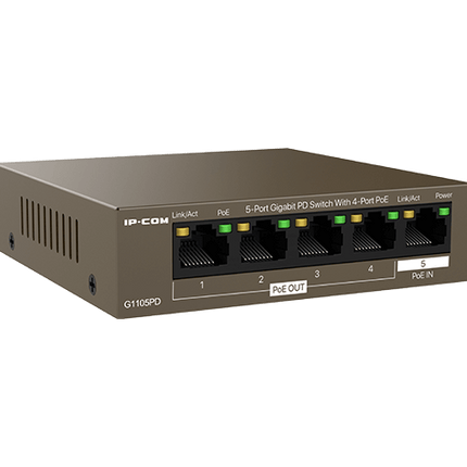 G1105PD 5-Port Gigabit PD Switch With 4-Port PoE-IP-COM-World Wide Wireless