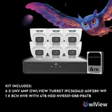 Uniview OWLVIEW-K4086 OwlView 4MP 8CH Kit with 6 x OwlView Turret Cameras