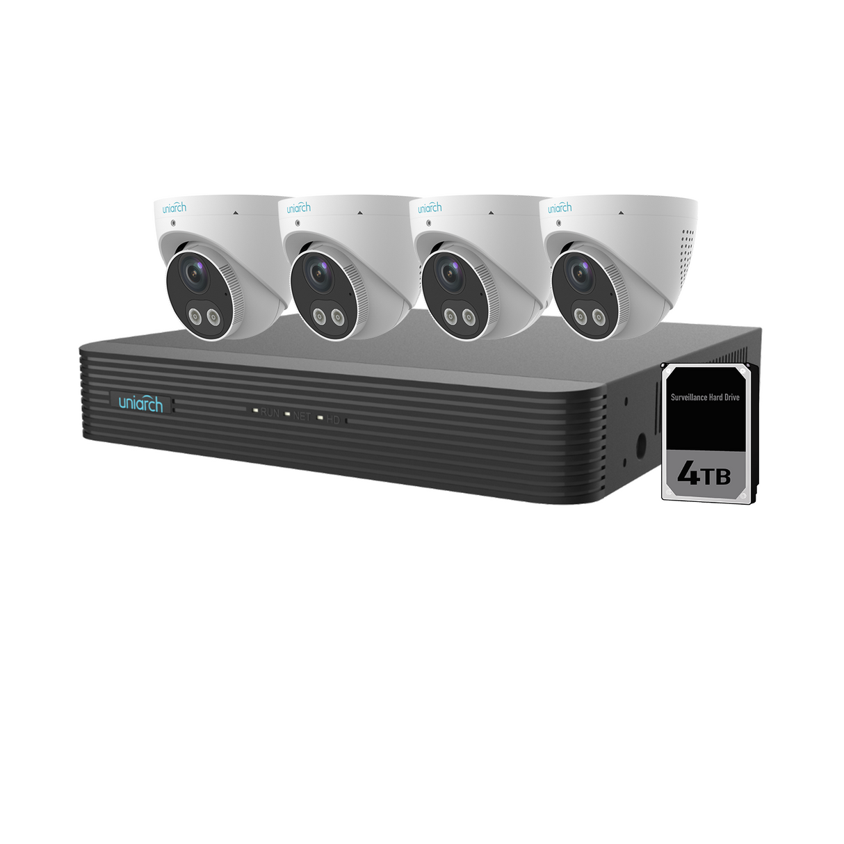 Uniarch 5MP 8CH AIOC with 4 x AIOC Cameras - K5084AIOC