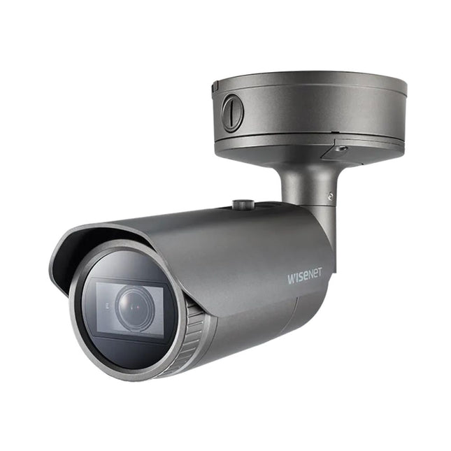 Hanwha Wisenet 6MP Outdoor Bullet Camera, H.265, 30fps, WDR, IR, IP67 2.8-8.4mm - HAN-XNO-8082R