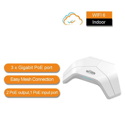 Wi-Tek Wi-Fi 6 Wireless Indoor Mesh Access Point with PoE Out - WI-AP719MP