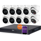 Dahua TiOC x 3X66 Security System: 2x TiOCs + 8x 6MP AI Cams, 16CH WizSense NVR + HDD