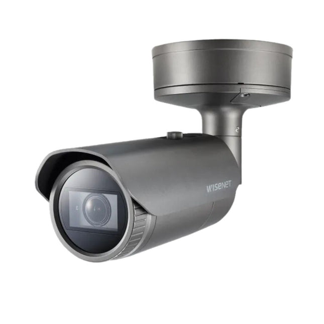 Hanwha Wisenet 2MP AI Outdoor Bullet Camera, H.265, 120fps, WDR, IR, IK10, IP67, 4.4-9.3mm - HAN-PNO-A6081R