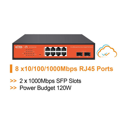 Wi-Tek Cloud Easy Smart 8 Ports PoE Switch- WI-PCES310GF