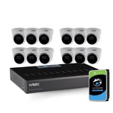 IVSEC Security Kit: 12x 12MP Turret, 3.6mm, 16CH NVR, HDD