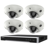 Hikvision Security Kit: 4x 6MP MiniDome, Acusense, 4CH NVR, HDD - HK-M4