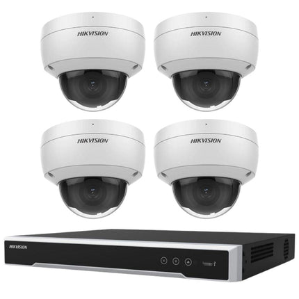 Hikvision Security Kit: 4x 8MP Dome, Acusense, 4CH NVR, HDD - HK-T4