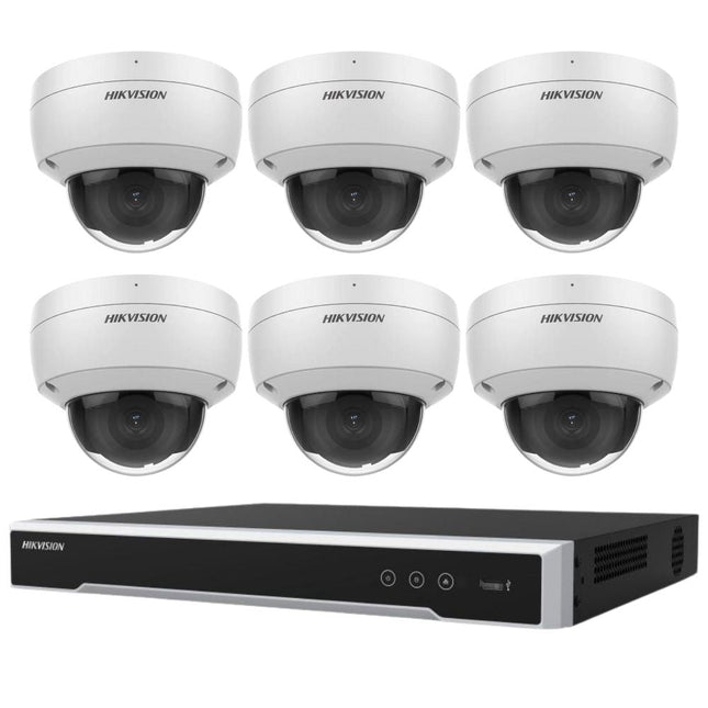 Hikvision Security Kit: 6x 8MP Dome, Acusense, 4CH NVR, HDD - HK-T6