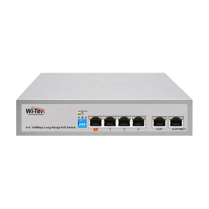 Wi-Tek 4FE+2FE uplink 250m Long Range 4 PoE Switch - WI-PS205 V3