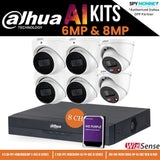 Dahua TiOC x 3X66 Security System: 2x TiOCs + 4x 6MP AI Cams, 8CH WizSense NVR + HDD