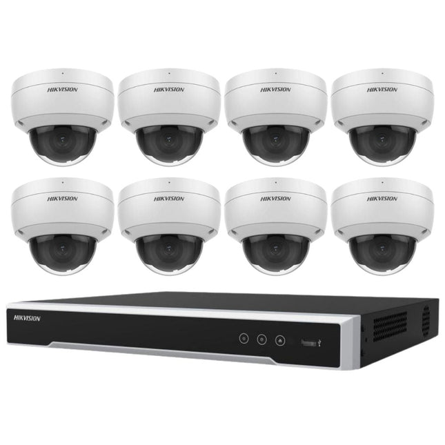 Hikvision Security Kit: 8x 6MP Dome, Acusense, 4CH NVR, HDD - HK-F8