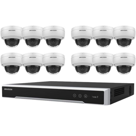 Hikvision Security Kit: 12x 8MP Dome, Acusense, 4CH NVR, HDD - HK-T12