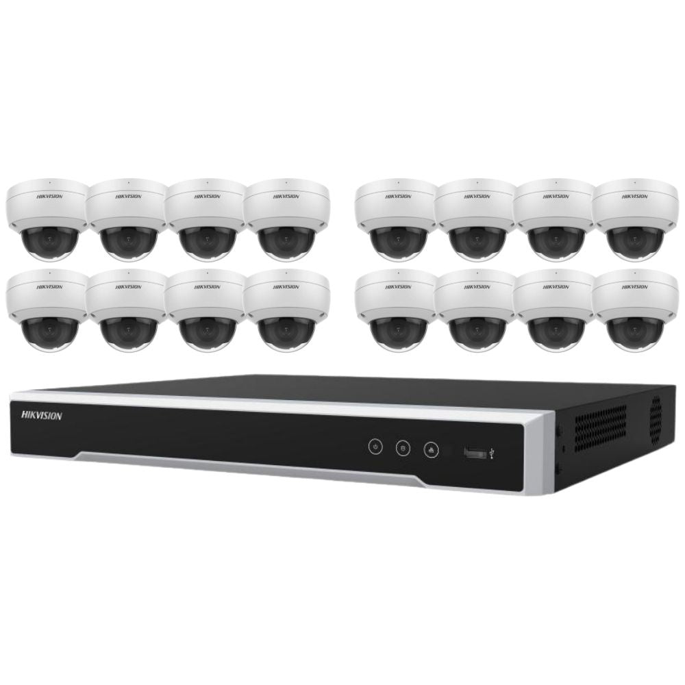 Hikvision Security Kit: 16x 8MP Dome, Acusense, 4CH NVR, HDD - HK-T16