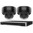 Hikvision Security Kit: 2x 6MP Black Dome, Acusense, 4CH NVR, HDD - HK-G2