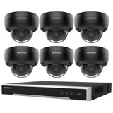 Hikvision Security Kit: 6x 6MP Black Dome, Acusense, 4CH NVR, HDD - HK-G6