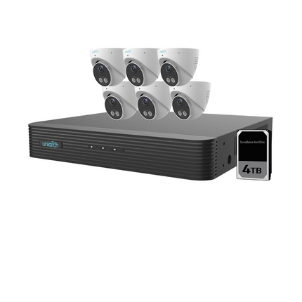 Uniarch 8MP 8CH AIOC with 6 x AIOC Cameras - K8086AIOC