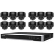 Hikvision Security Kit: 12x 6MP Black Dome, Acusense, 4CH NVR, HDD - HK-G12