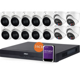 Dahua TiOC x 3X66 Security System: 4x TiOCs + 10x 6MP AI Cams, 16CH WizSense NVR + HDD