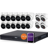 Dahua TiOC x 3X66 Security System: 4x TiOCs + 12x 6MP AI Cams, 16CH WizSense NVR + HDD