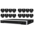 Hikvision Security Kit: 16x 6MP Black Dome, Acusense, 4CH NVR, HDD - HK-G16