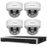 Hikvision Security Kit: 4x 6MP Dome, Smart Hybrid, ColorVu, 4CH NVR, HDD - HK-H4