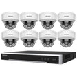 Hikvision Security Kit: 8x 6MP Dome, Smart Hybrid, ColorVu, 4CH NVR, HDD - HK-H8