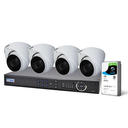 Securview Professional 8 Channel 8.0MP HDCVI Surveillance Kit (4 x Motorised Cameras, 2TB HDD)